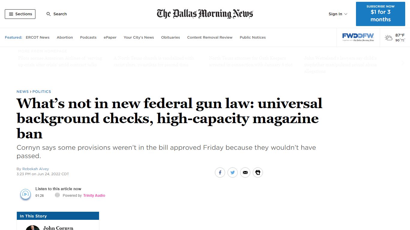 What’s not in new federal gun law: universal background checks, high ...